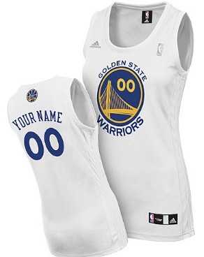 Women%27s Customized Golden State Warriors White Jersey->customized nba jersey->Custom Jersey
